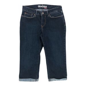 Denizen by Levis Womens Skimmer 4 Blue Shorts Bermuda Denim Dark Cuffed Mid Rise